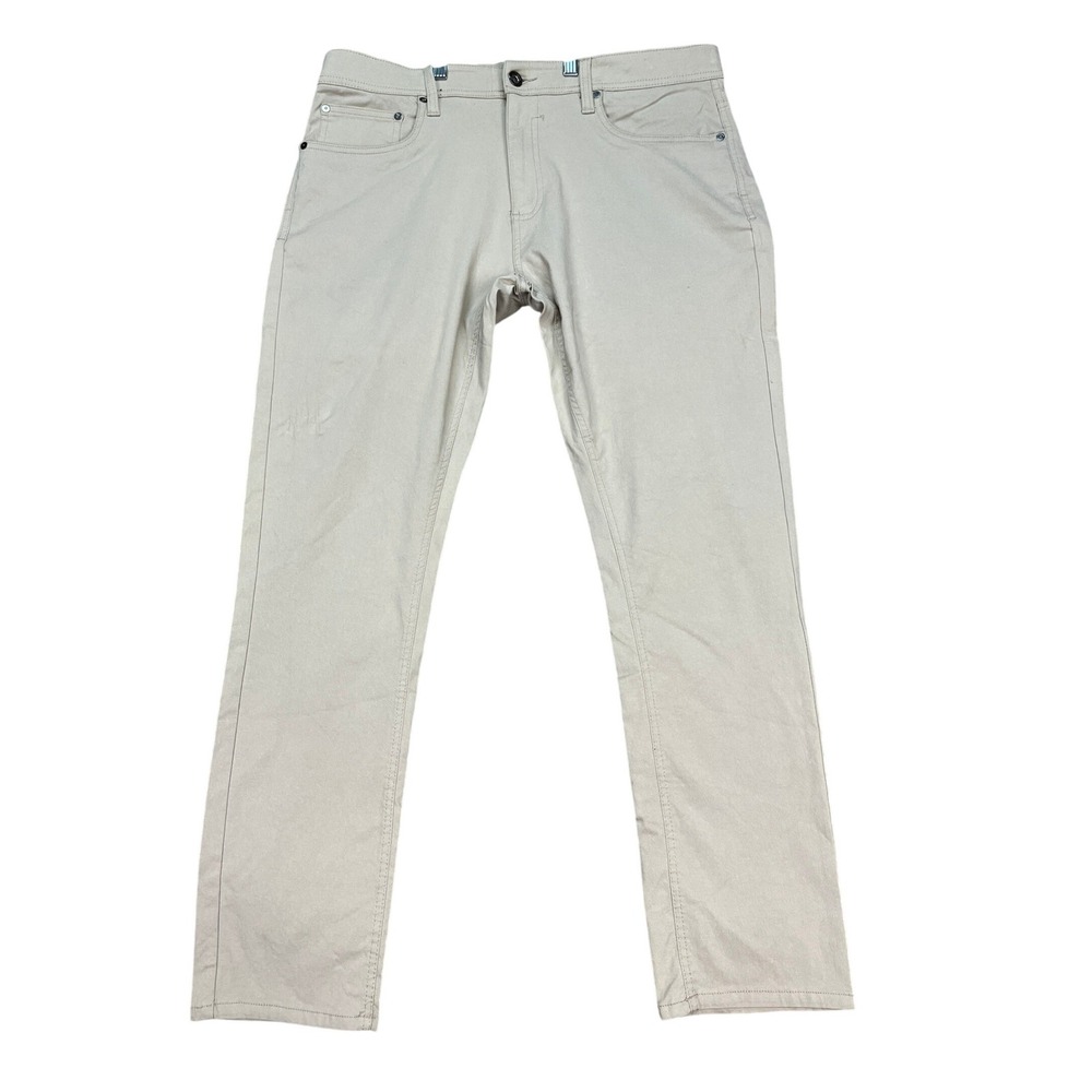 Projek Raw Pants Mens 36x30 Beige Stretch 5-Pocket Trousers Stretch Waistband